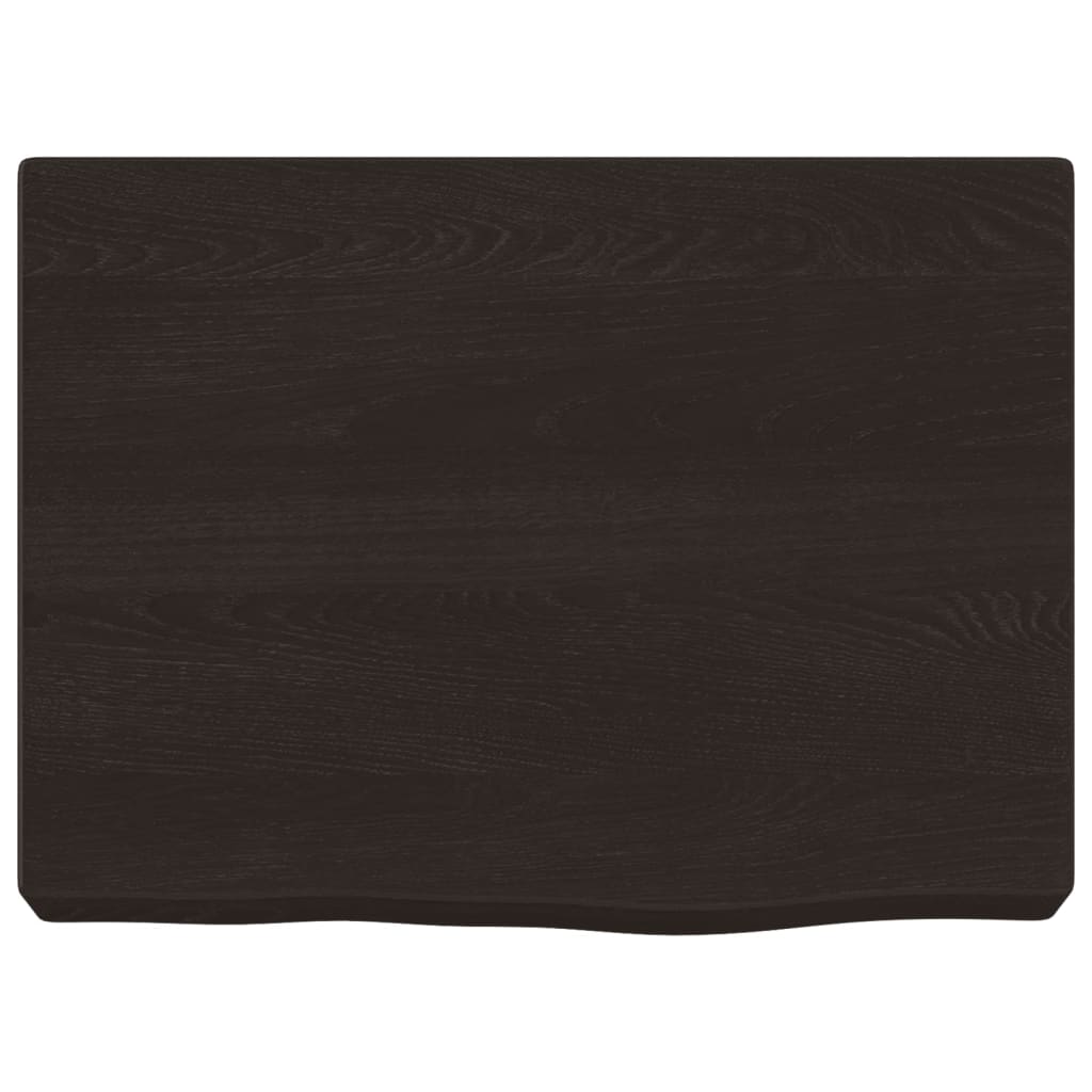 Wall Shelf Dark Brown 40x30x(2-6) cm Treated Solid Wood Oak