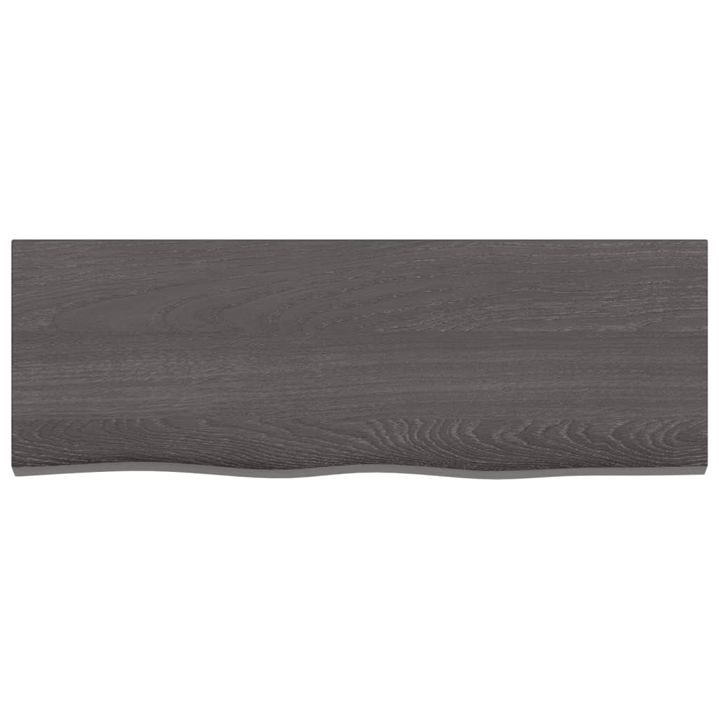 vidaXL Wall Shelf Dark Brown 80x30x2 cm Treated Solid Wood Oak