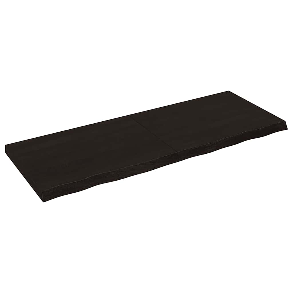 Wall Shelf Dark Brown 160x60x(2-6) cm Treated Solid Wood Oak