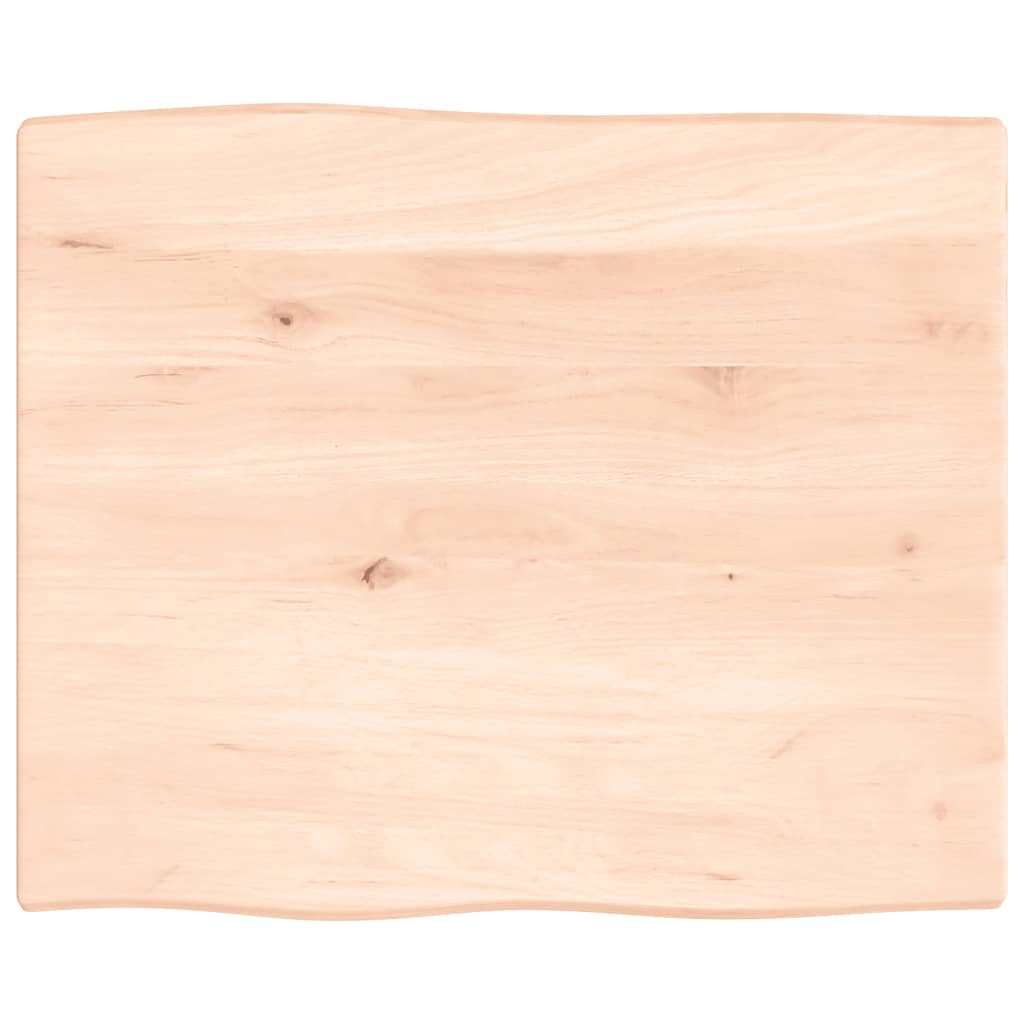 vidaXL Table Top 60x50x2 cm Untreated Solid Wood Oak Live Edge