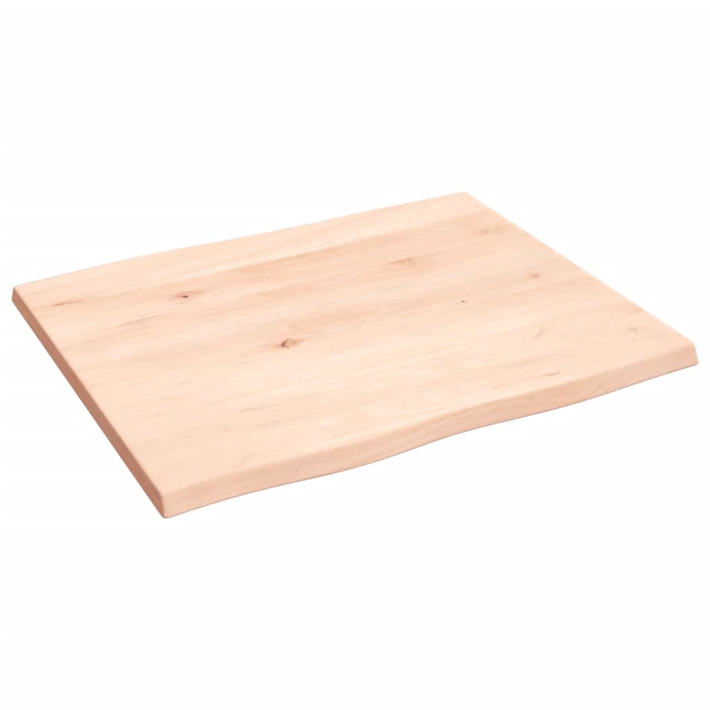 vidaXL Table Top 60x50x2 cm Untreated Solid Wood Oak Live Edge