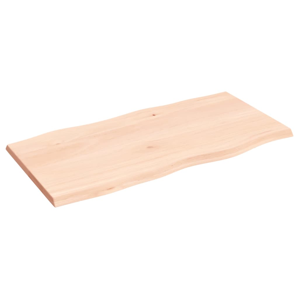 vidaXL Table Top 80x40x2 cm Untreated Solid Wood Oak Live Edge