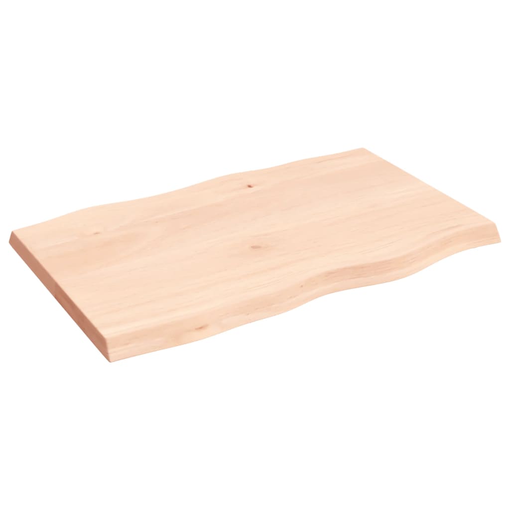 vidaXL Table Top 80x50x(2-4) cm Untreated Solid Wood Live Edge