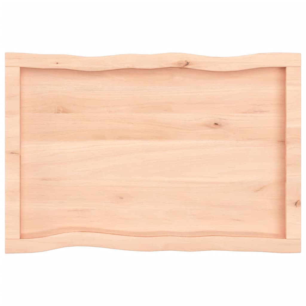 vidaXL Table Top 80x50x(2-4) cm Untreated Solid Wood Live Edge