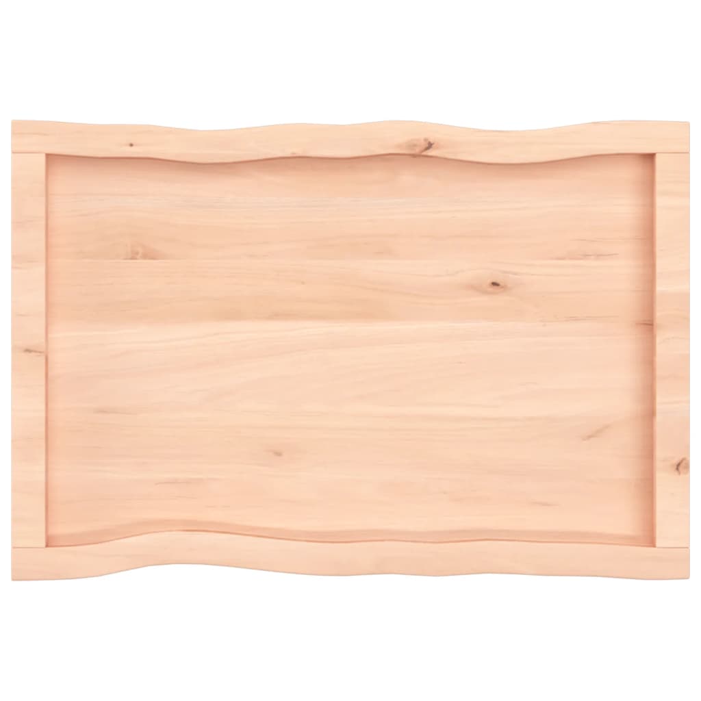 vidaXL Table Top 80x50x(2-6) cm Untreated Solid Wood Live Edge