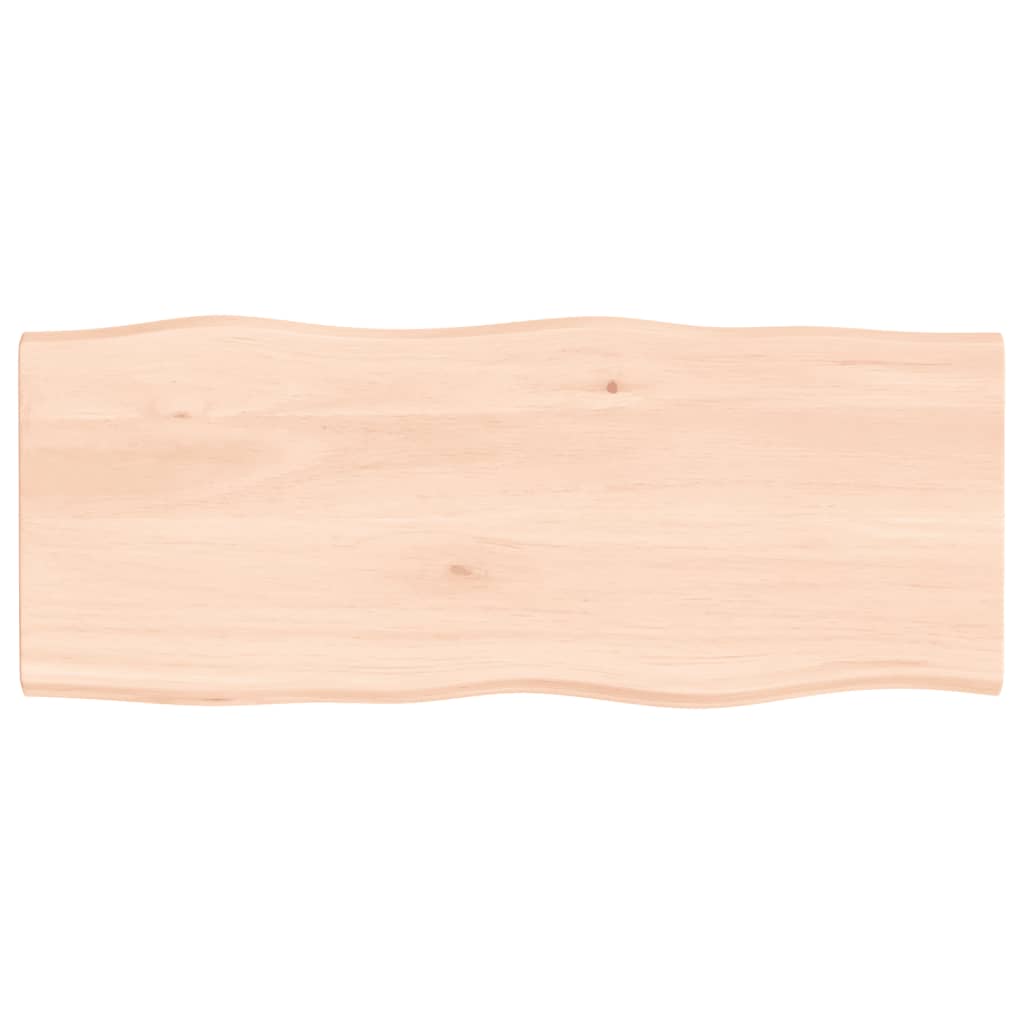 vidaXL Table Top 100x40x2 cm Untreated Solid Wood Oak Live Edge