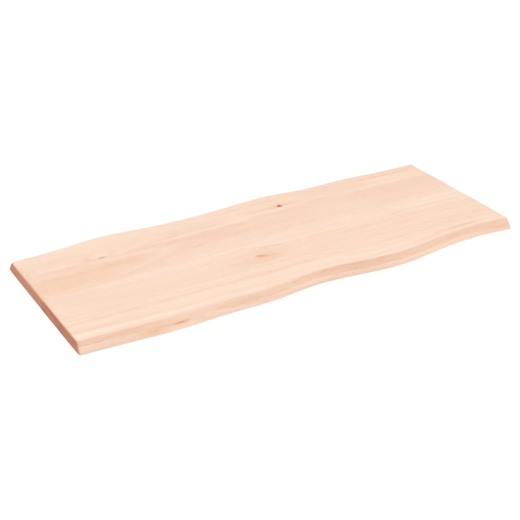 vidaXL Table Top 100x40x2 cm Untreated Solid Wood Oak Live Edge