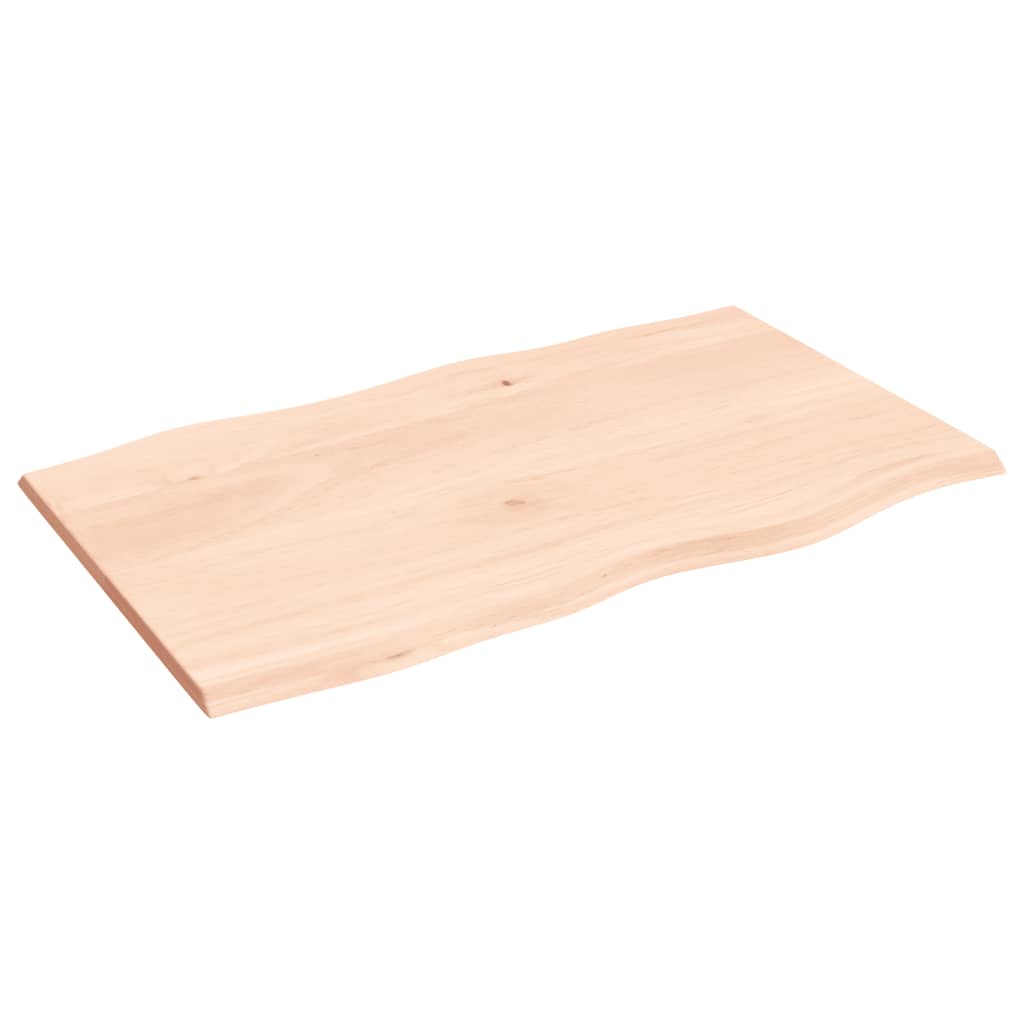 vidaXL Table Top 100x60x2 cm Untreated Solid Wood Oak Live Edge