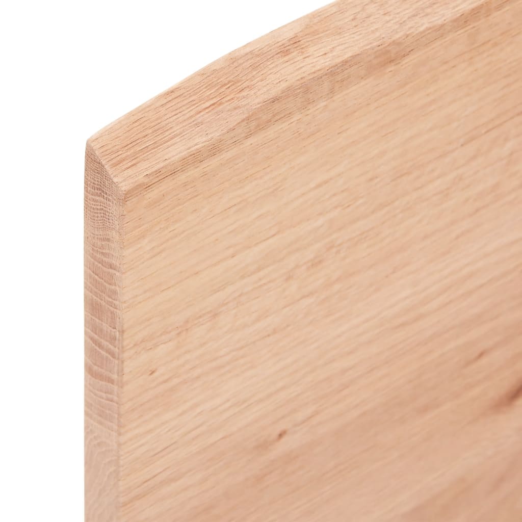 vidaXL Table Top Light Brown 60x40x2 cm Treated Solid Wood Oak Live Edge
