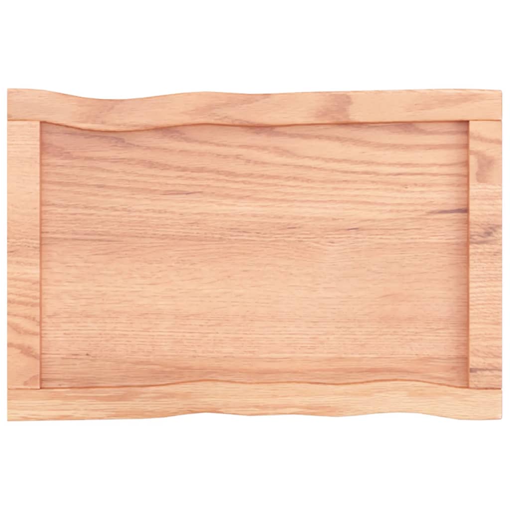 vidaXL Table Top Light Brown 60x40x(2-4) cm Treated Solid Wood Live Edge