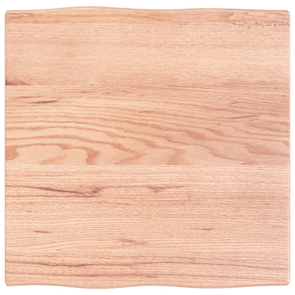 vidaXL Table Top Light Brown 60x60x2 cm Treated Solid Wood Oak Live Edge