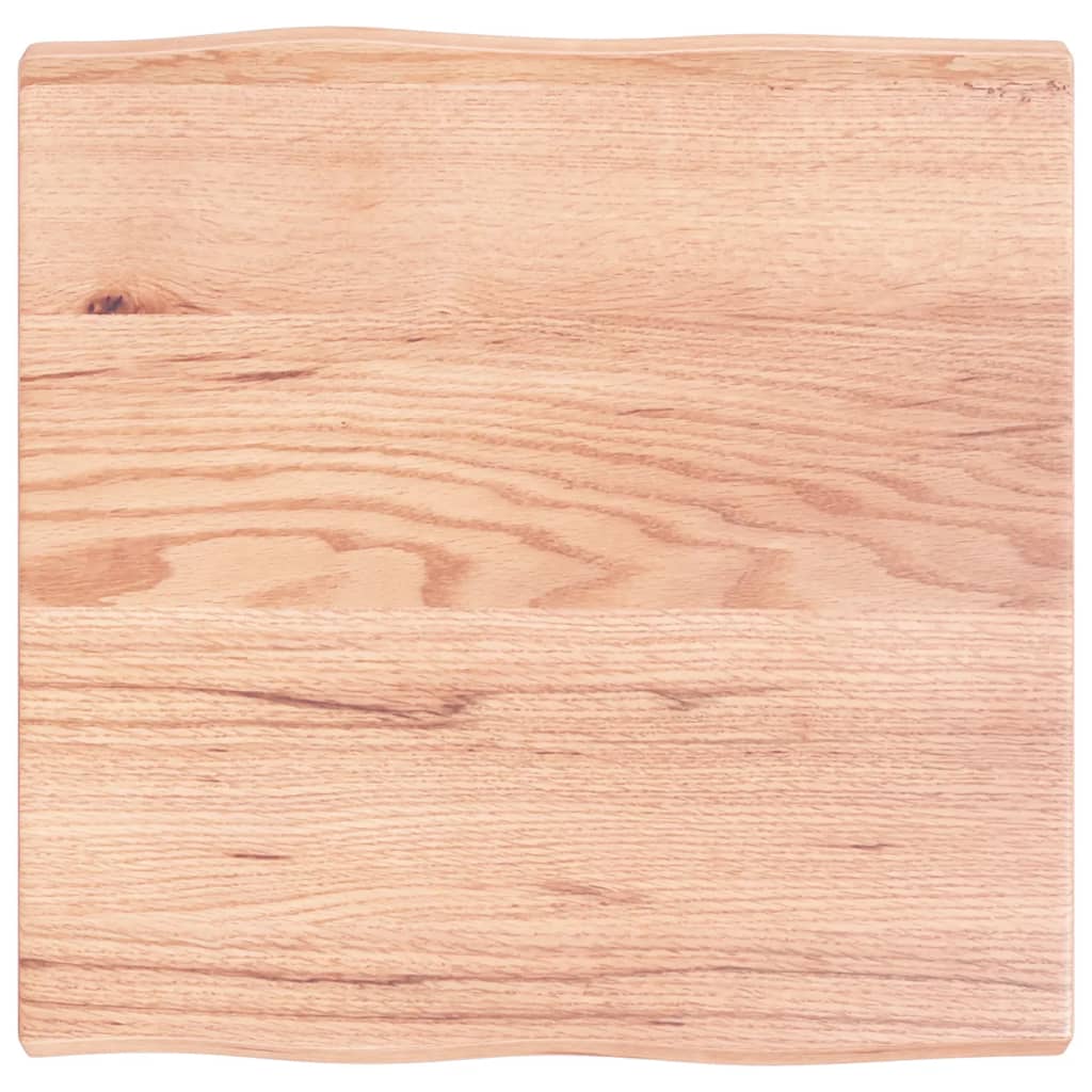 Table Top Light Brown 60x60x(2-4) cm Live Edge