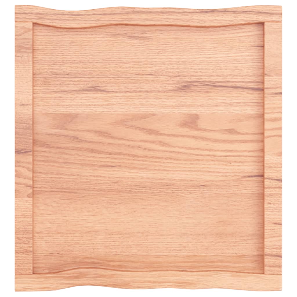 vidaXL Table Top Light Brown 60x60x(2-4) cm Treated Solid Wood Live Edge