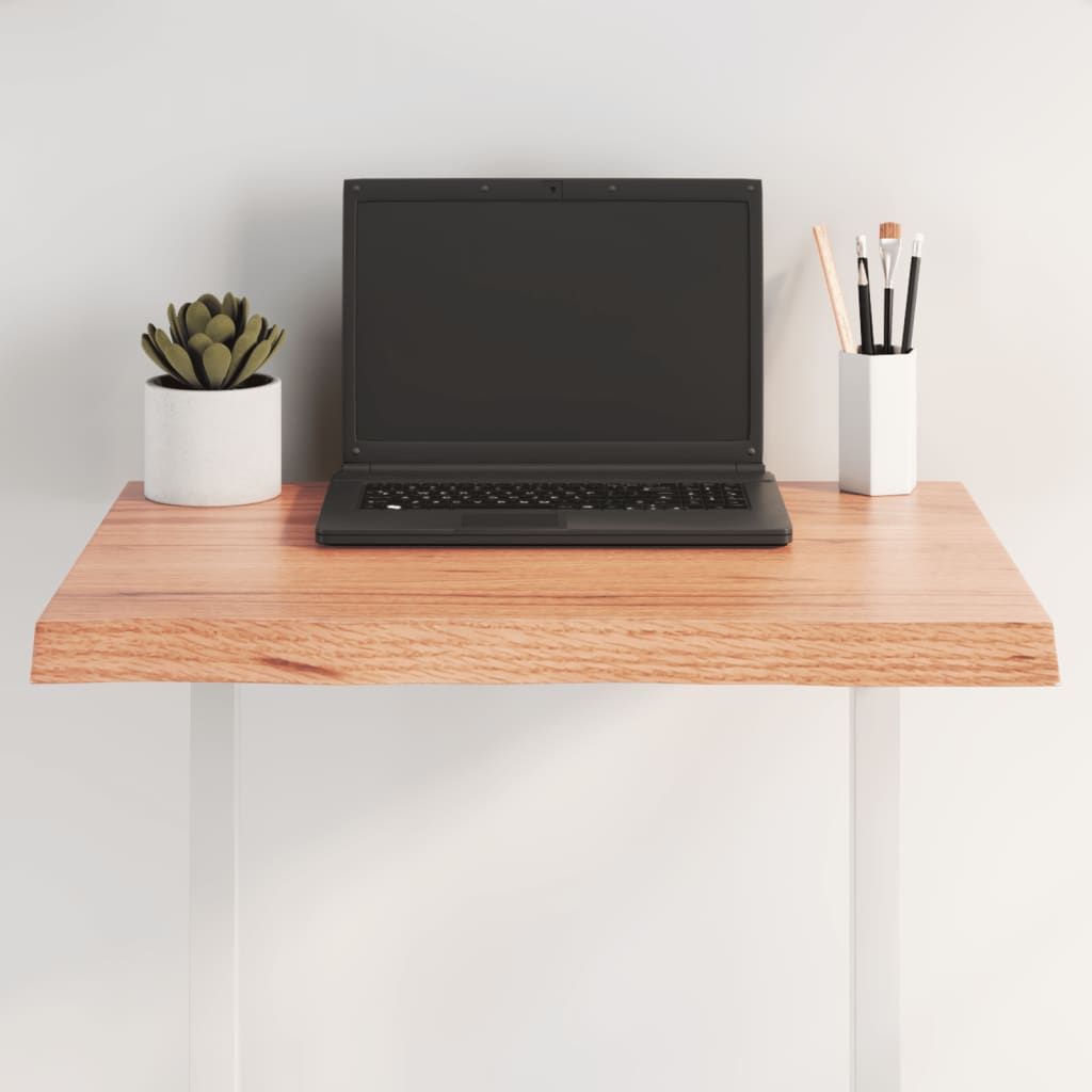 Table Top Light Brown 60x60x(2-4) cm Live Edge