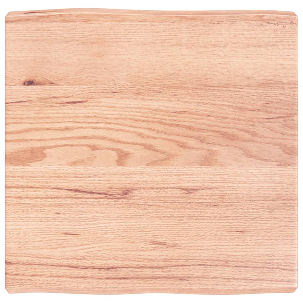 Table Top Light Brown 60x60x(2-6) cm Treated Solid Wood Live Edge