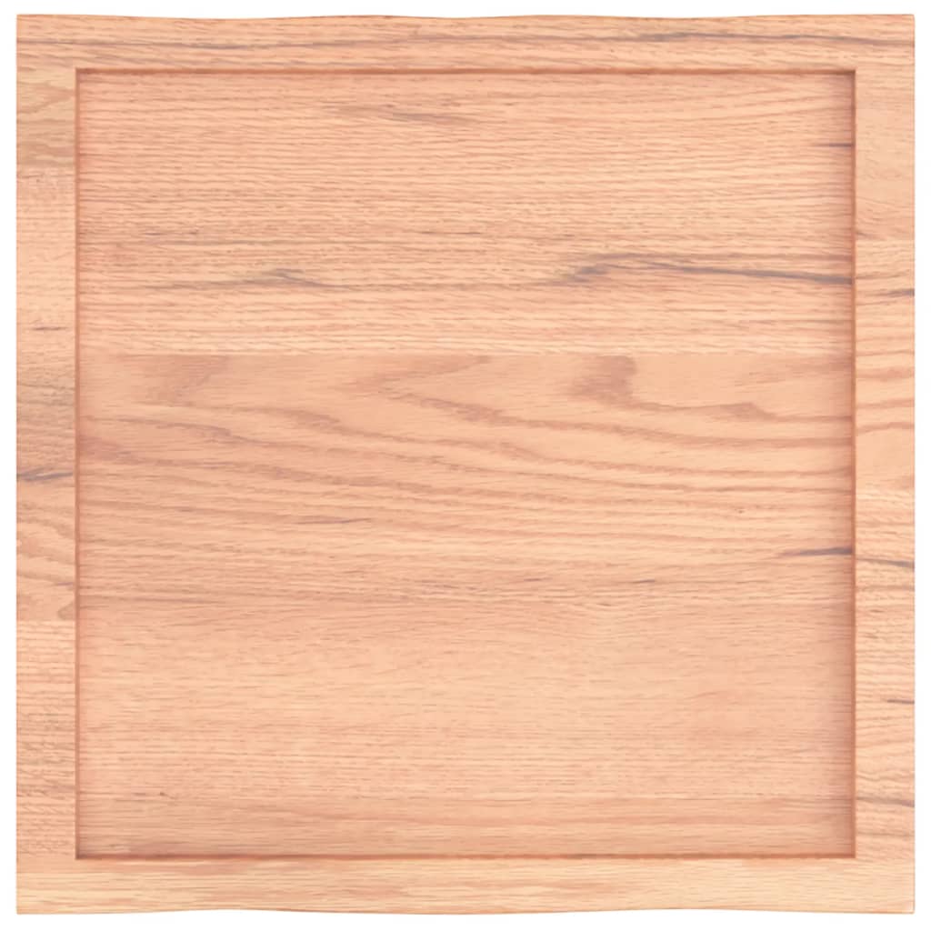 Table Top Light Brown 60x60x(2-6) cm Treated Solid Wood Live Edge