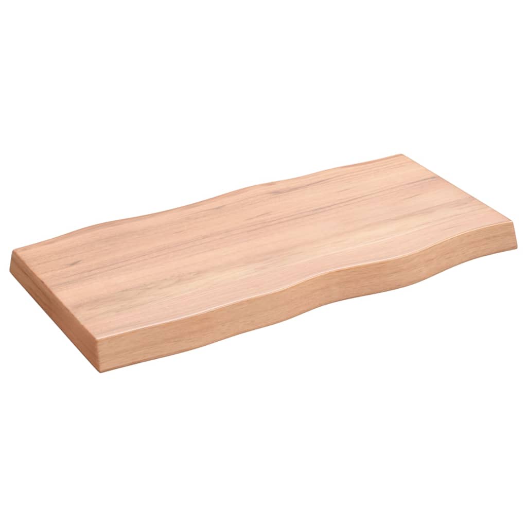 vidaXL Table Top Light Brown 80x40x(2-6) cm Treated Solid Wood Live Edge