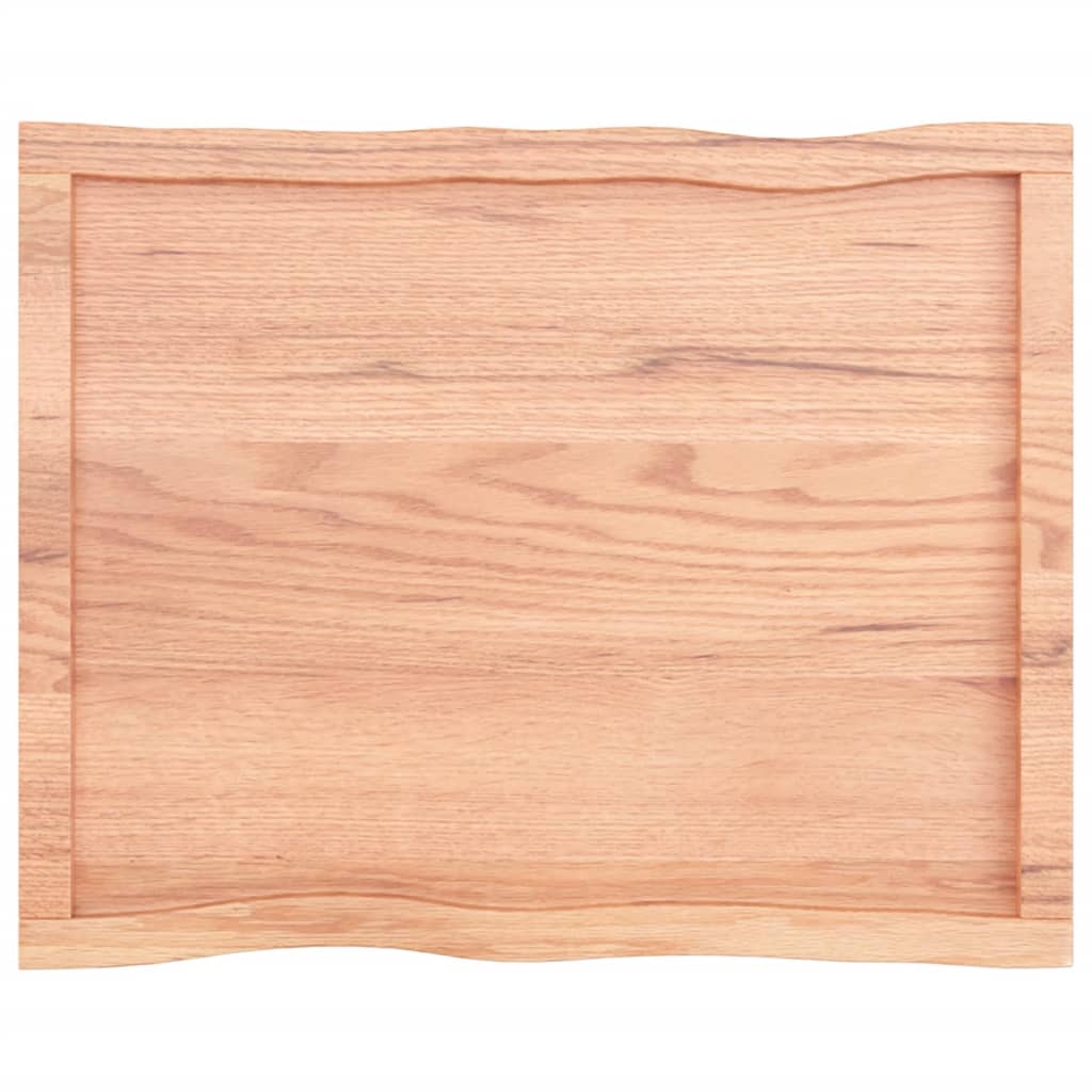vidaXL Table Top Light Brown 80x60x(2-6) cm Treated Solid Wood Live Edge