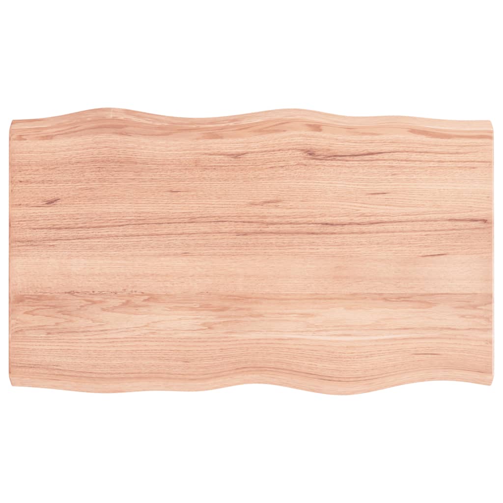 vidaXL Table Top Light Brown 100x60x(2-4)cm Treated Solid Wood Live Edge