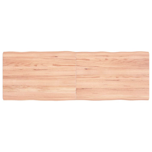 Table Top Light Brown 120x40x(2-4)cm Treated Solid Wood Live Edge