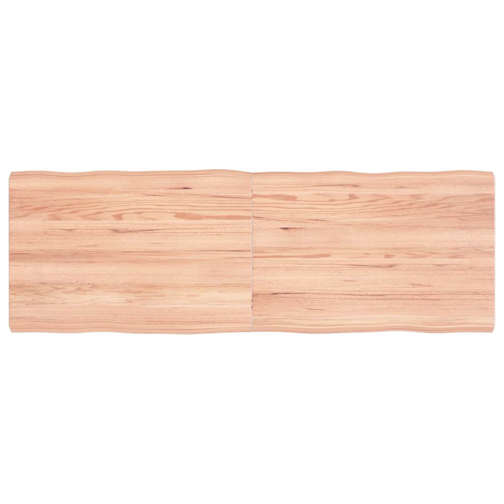 Table Top Light Brown 120x40x(2-4)cm Treated Solid Wood Live Edge