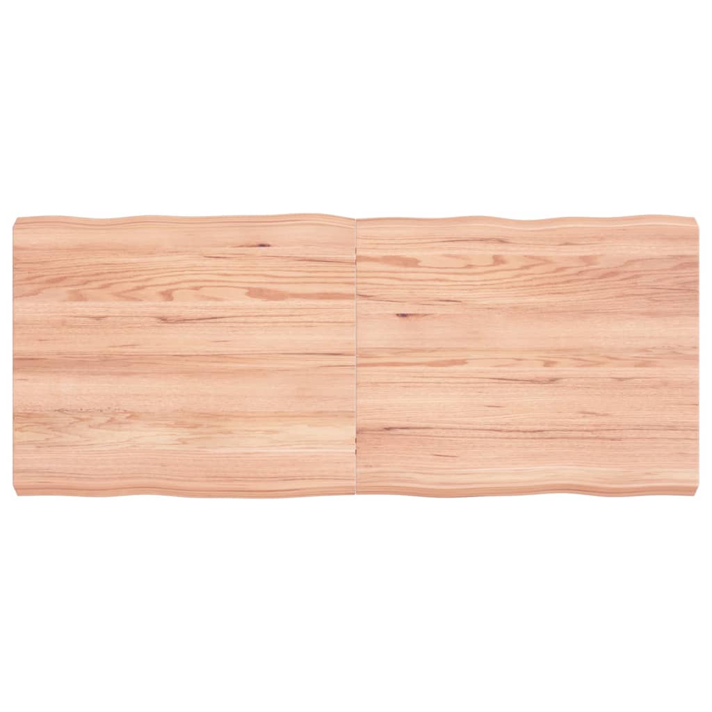 vidaXL Table Top Light Brown 120x50x(2-6)cm Treated Solid Wood Live Edge