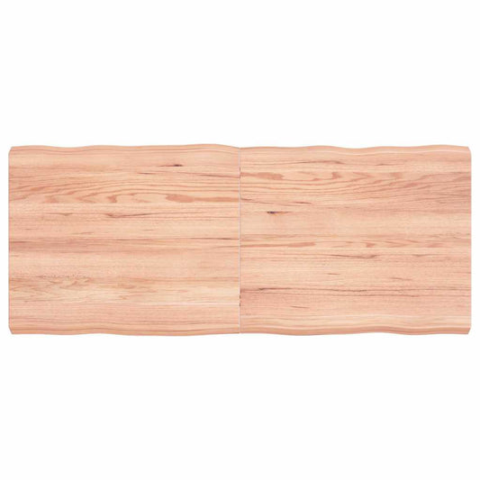 Table Top Light Brown 120x50x(2-6)cm Treated Solid Wood Live Edge