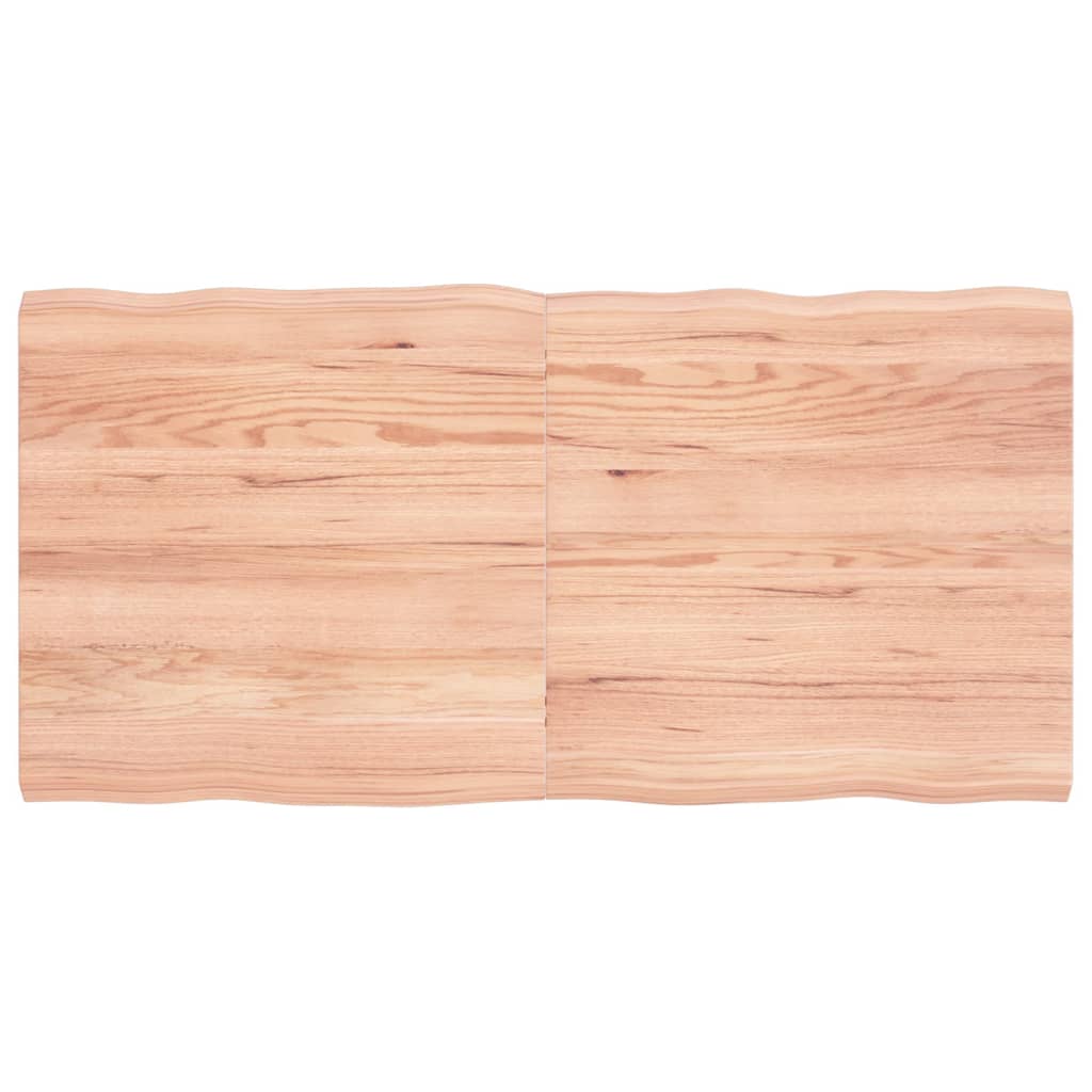 vidaXL Table Top Light Brown 120x60x(2-4)cm Treated Solid Wood Live Edge