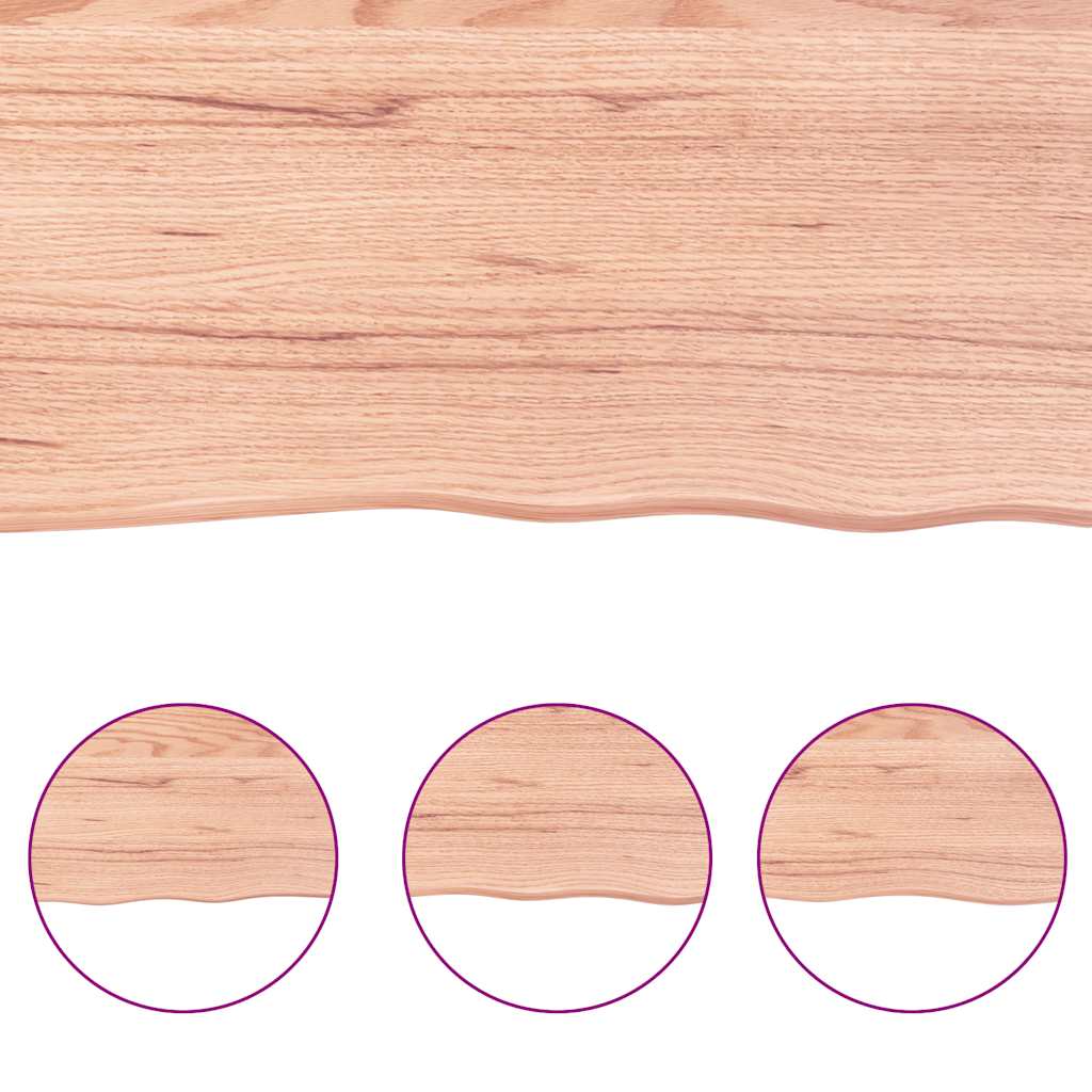 Table Top Light Brown 120x60x(2-4) cm Live Edge