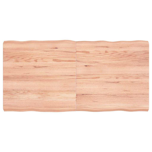 Table Top Light Brown 120x60x(2-6)cm Treated Solid Wood Live Edge