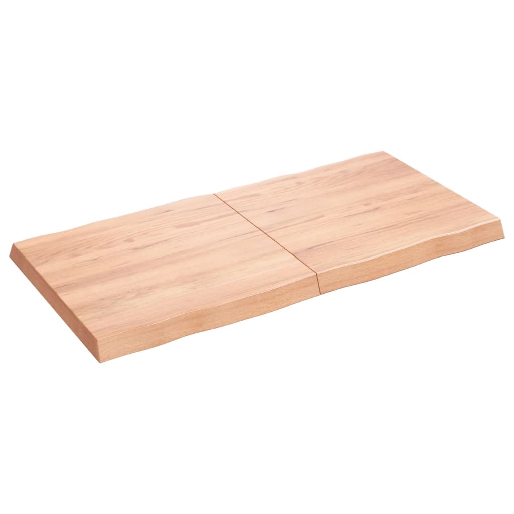 vidaXL Table Top Light Brown 120x60x(2-6)cm Treated Solid Wood Live Edge