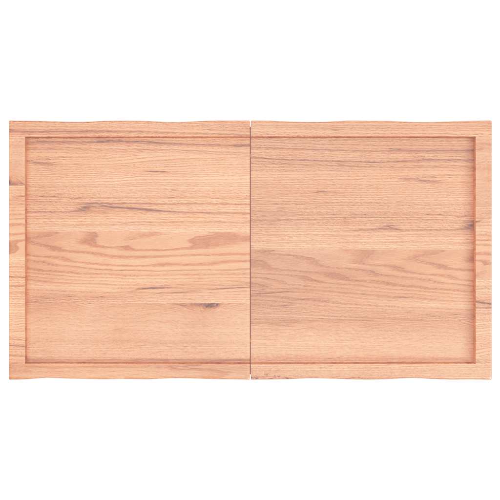 Table Top Light Brown 120x60x(2-6)cm Treated Solid Wood Live Edge