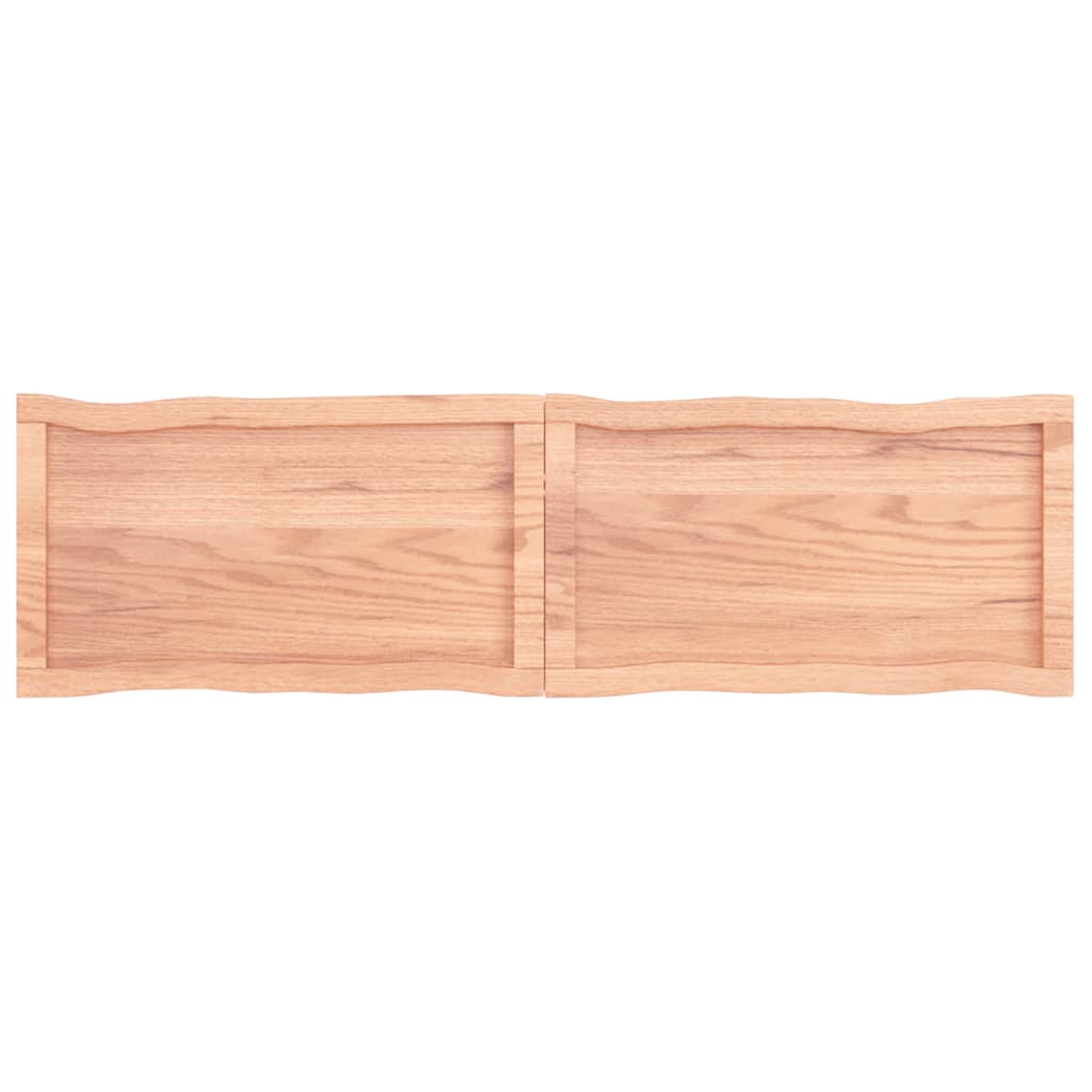vidaXL Table Top Light Brown 140x40x(2-6)cm Treated Solid Wood Live Edge