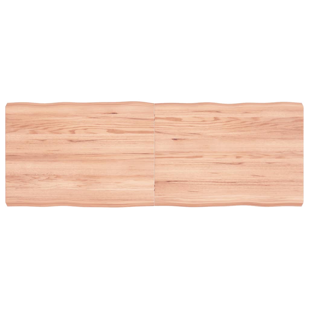 vidaXL Table Top Light Brown 140x50x(2-6)cm Treated Solid Wood Live Edge