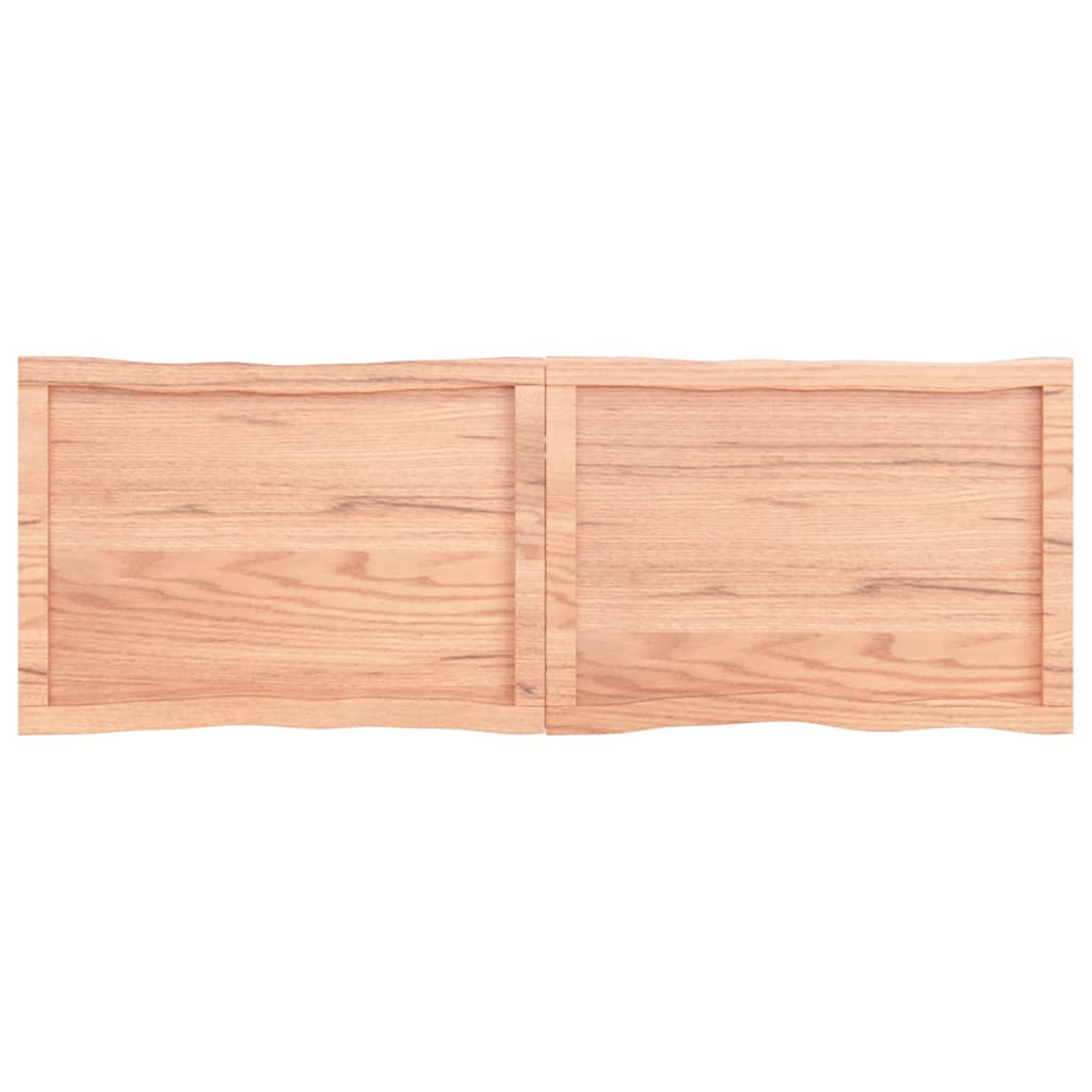 vidaXL Table Top Light Brown 140x50x(2-6)cm Treated Solid Wood Live Edge