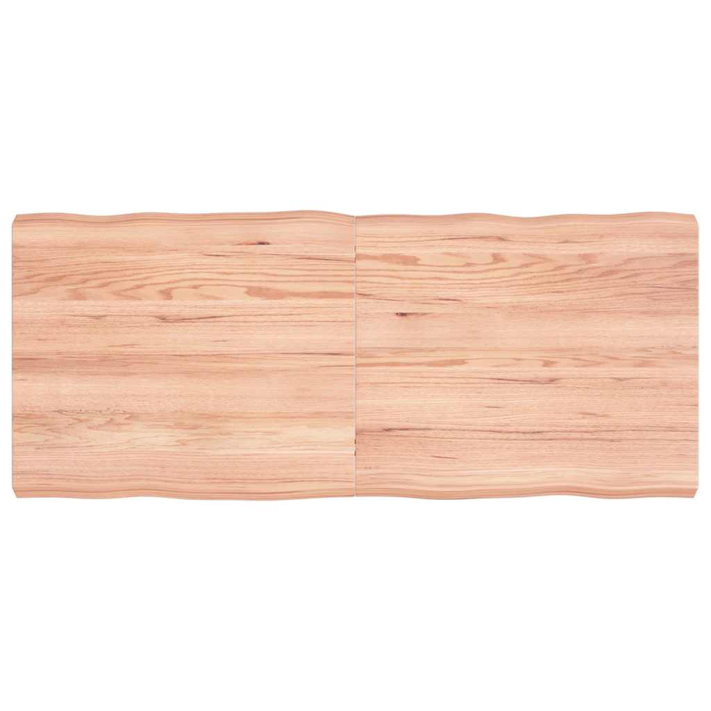 Table Top Light Brown 140x60x(2-6) cm Live Edge
