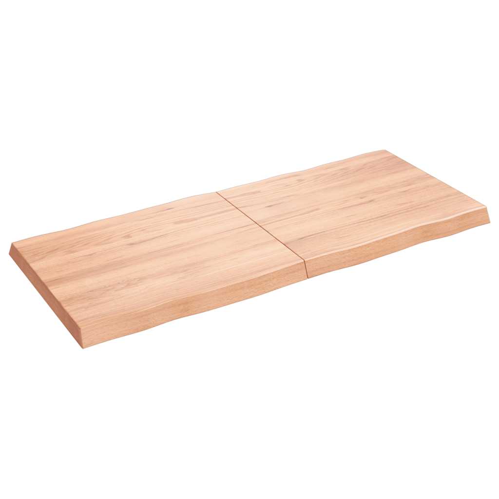 Table Top Light Brown 140x60x(2-6) cm Live Edge