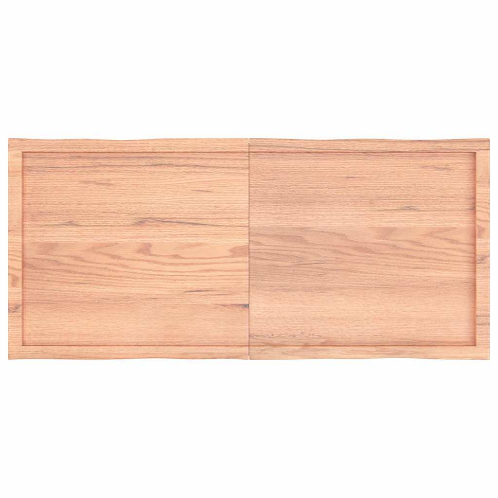 Table Top Light Brown 140x60x(2-6) cm Live Edge