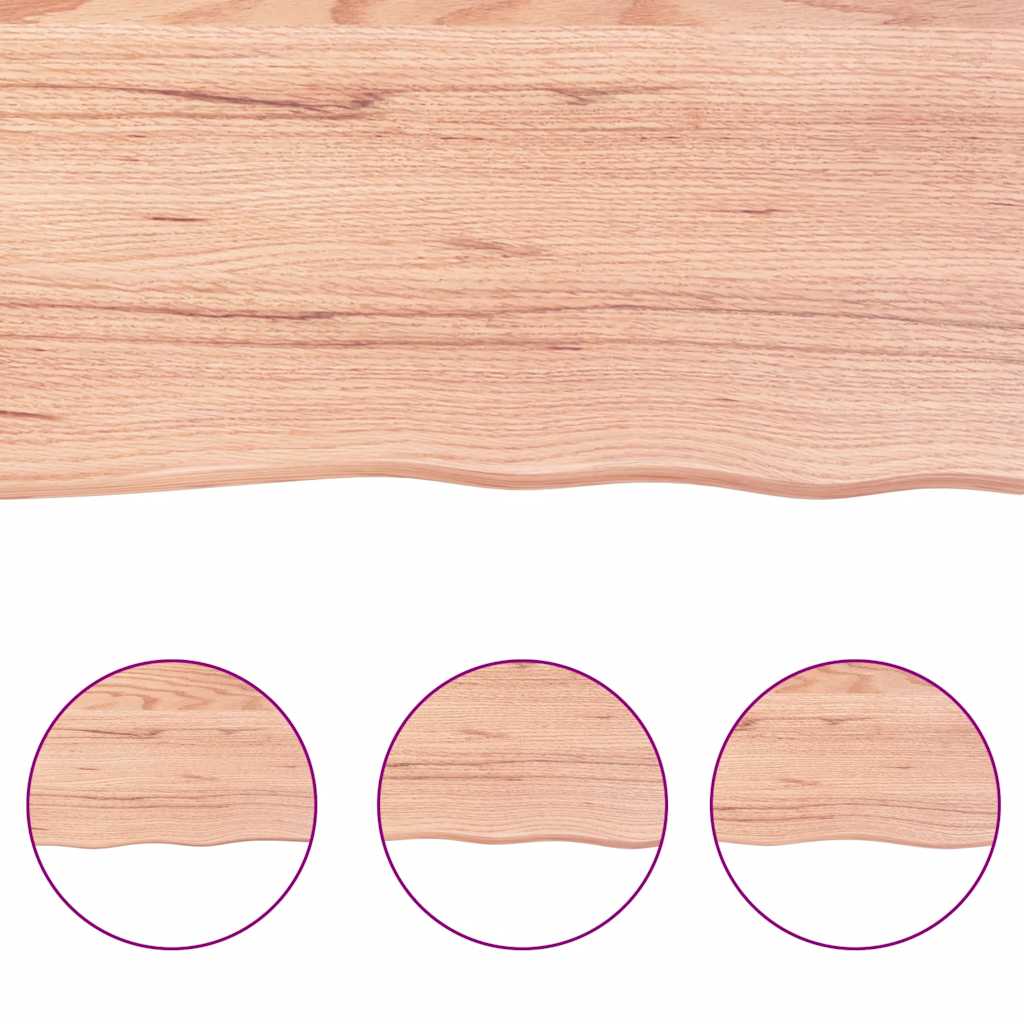 Table Top Light Brown 160x60x(2-4)cm Treated Solid Wood Live Edge