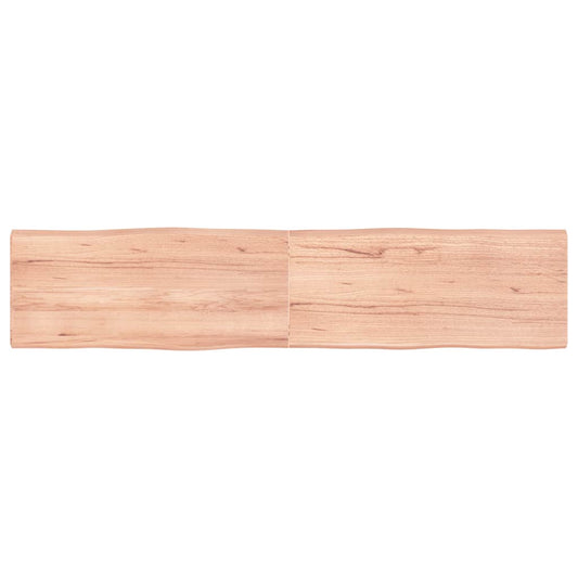 Table Top Light Brown 180x40x(2-4)cm Treated Solid Wood Live Edge