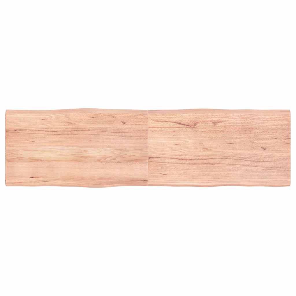 Table Top Light Brown 180x50x(2-4)cm Treated Solid Wood Live Edge