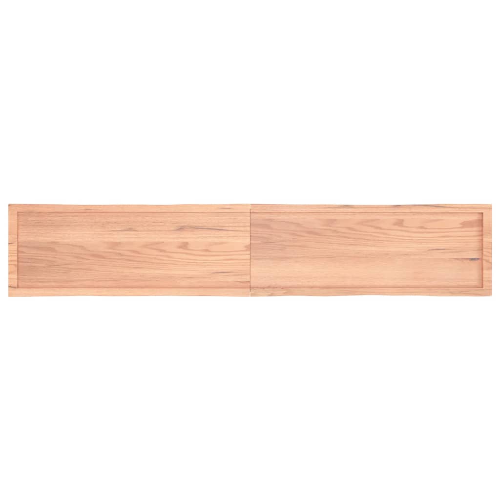 vidaXL Table Top Light Brown 220x40x(2-4)cm Treated Solid Wood Live Edge