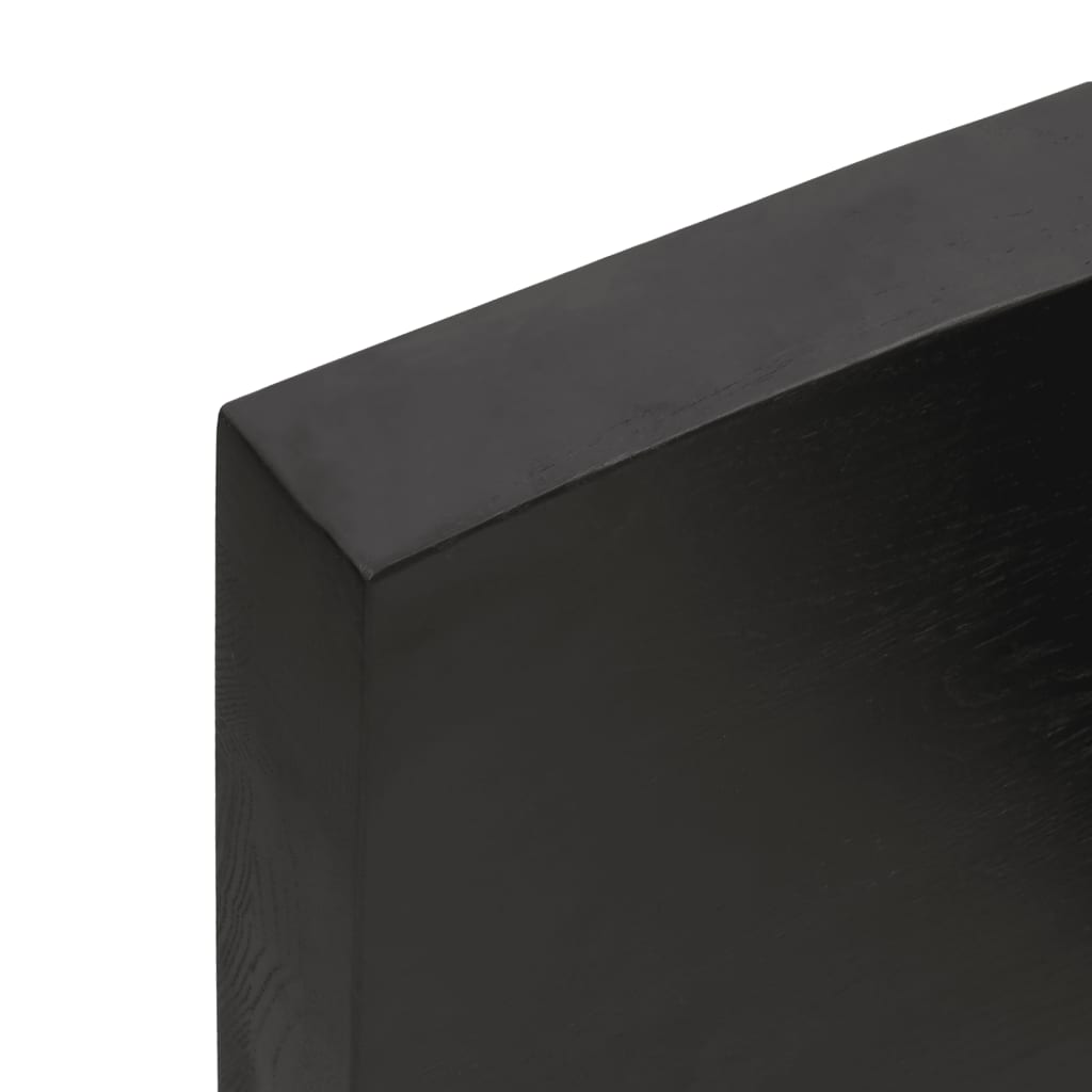 vidaXL Table Top Dark Brown 40x40x(2-6) cm Treated Solid Wood Live Edge