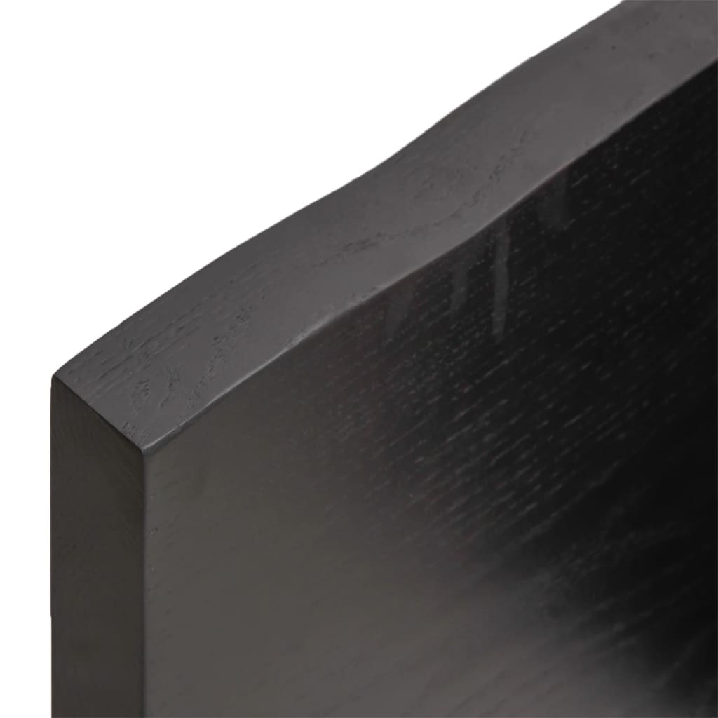 vidaXL Table Top Dark Brown 60x50x(2-4) cm Treated Solid Wood Live Edge