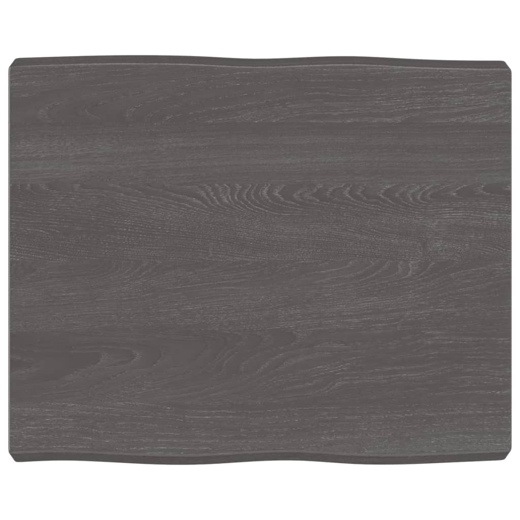 vidaXL Table Top Dark Brown 60x50x(2-6) cm Treated Solid Wood Live Edge