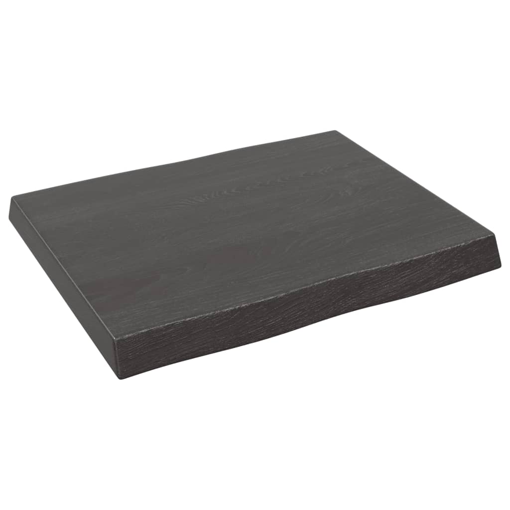 vidaXL Table Top Dark Brown 60x50x(2-6) cm Treated Solid Wood Live Edge