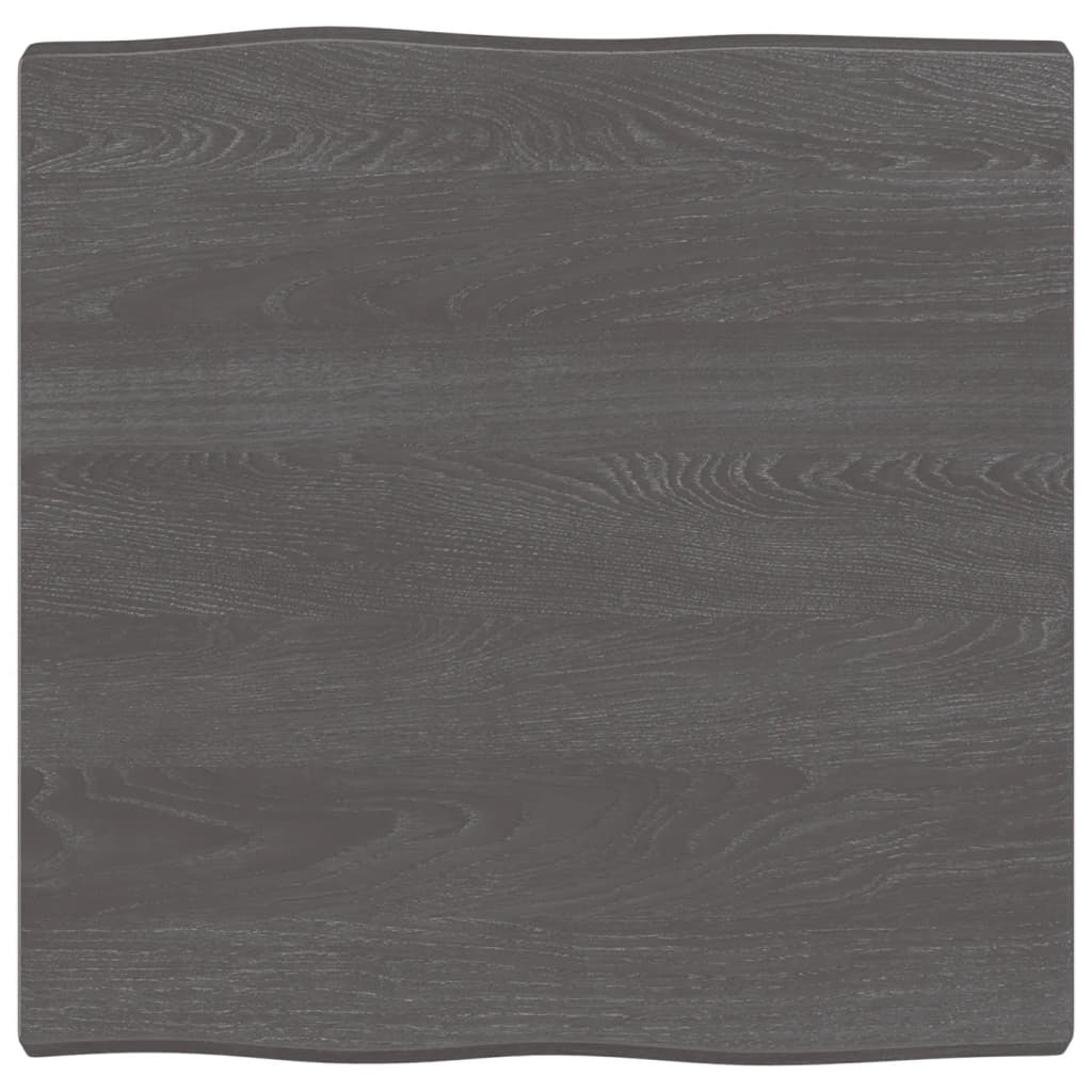 vidaXL Table Top Dark Brown 60x60x(2-4) cm Treated Solid Wood Live Edge