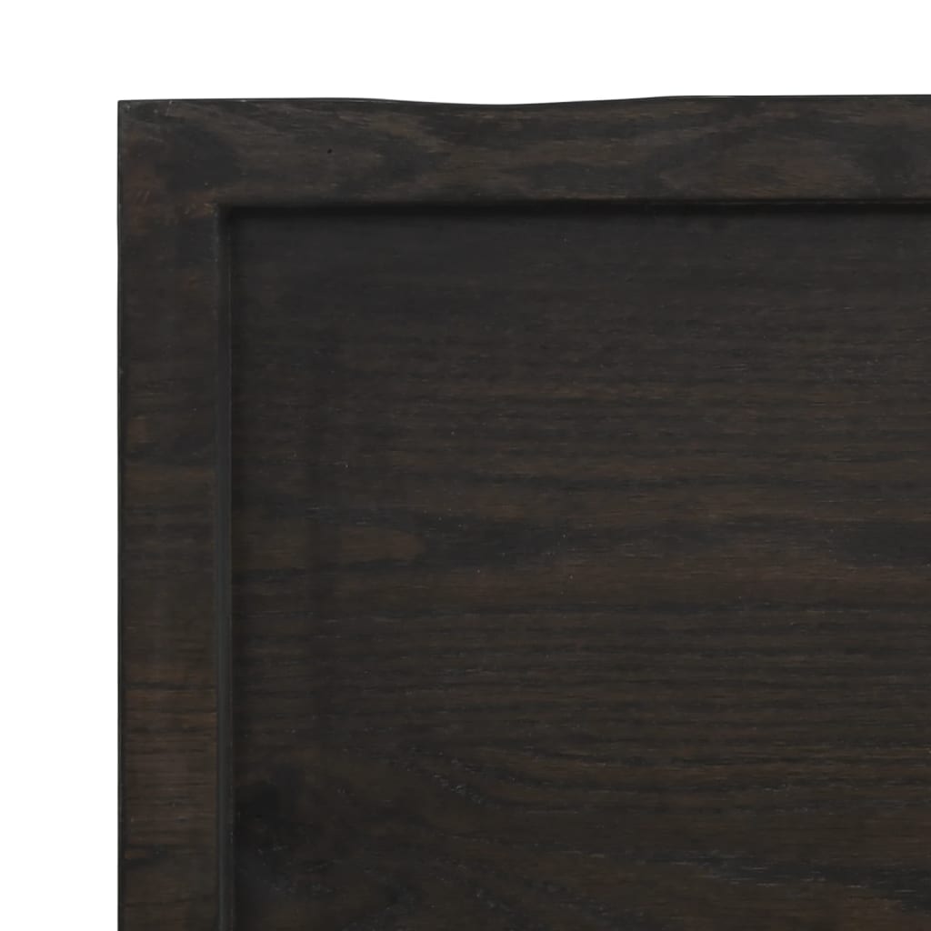 vidaXL Table Top Dark Brown 60x60x(2-4) cm Treated Solid Wood Live Edge