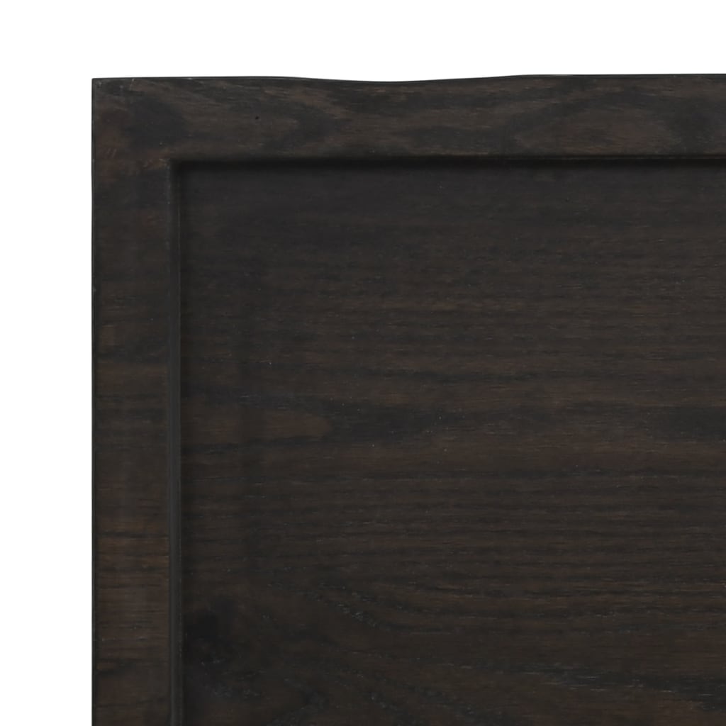 vidaXL Table Top Dark Brown 60x60x(2-6) cm Treated Solid Wood Live Edge