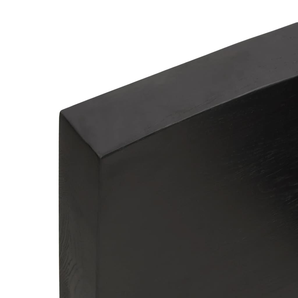 vidaXL Table Top Dark Brown 80x50x(2-6) cm Treated Solid Wood Live Edge
